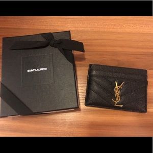 YSL MONOGRAM MATELASSÉ cardholder
